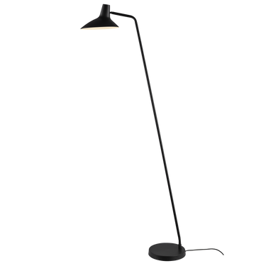 Black Arc Floor Lamp with Adjustable Curved Head – Modern Industrial Standing Lamp for Stylish Home Lighting 0